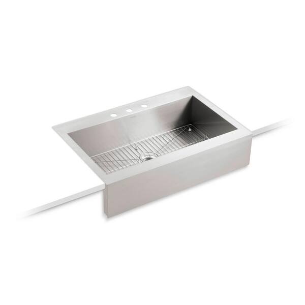 Vault Stainless Steel 36 in. Single Bowl Farmhouse Kitchen Sink