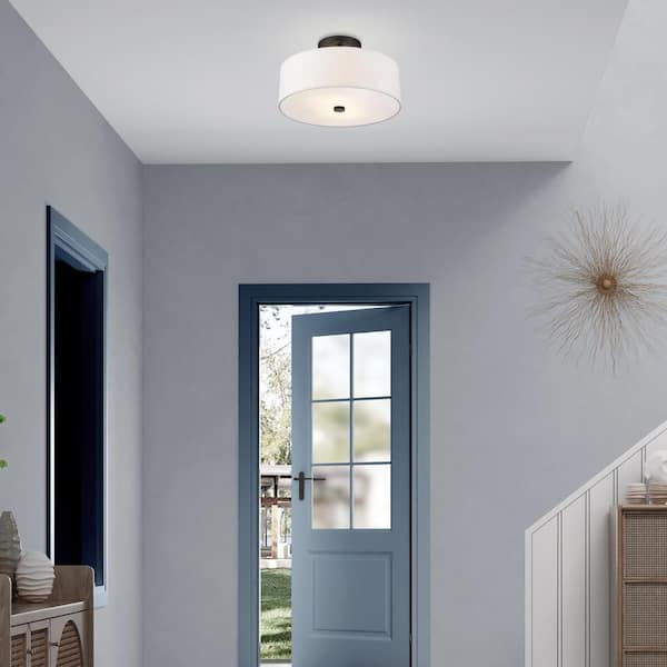 Somerhill 2 Light English Bronze Semi Flush Mount