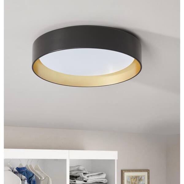 17.71 in. 1-Light Creative Design Simple Drum 25-Watt Integrated LED Flush Mount Ceiling Lighting