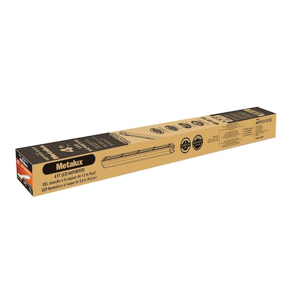 Vaportite 4 ft. White Integrated LED Industrial Vaportite withSelectable CCT and Lumen