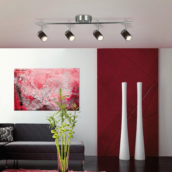 Brews 23 Watt 30 inch Chrome Semi-Flush Mount LED Fixed Track