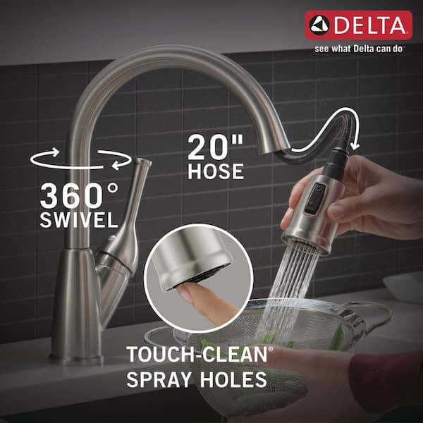 Classic Single Handle Pull Down Sprayer Kitchen Faucet in Stainless Steel