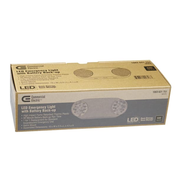 Oval 11-Watt Equivalent Integrated LED White Emergency Light with Ni-Cad 3.6-Volt Battery