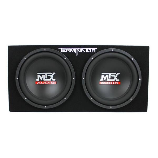 TNE212D 12 in. 1200-Watt Car Audio Dual Loaded Subwoofer Box Enclosure