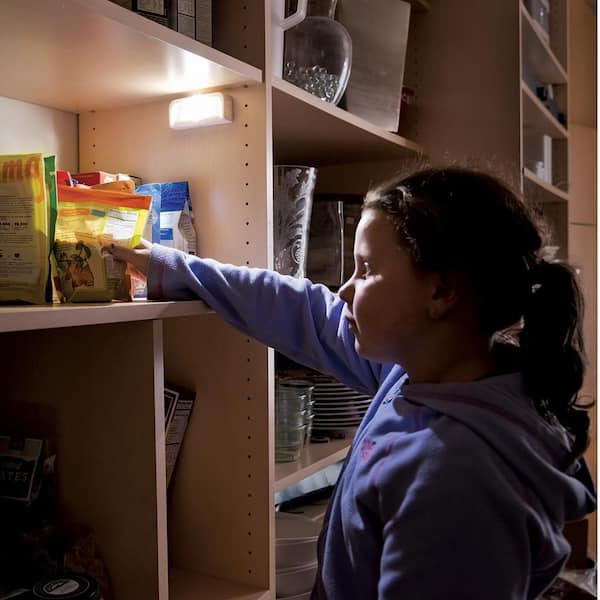 Indoor Battery Powered Motion Activated LED Mini Stick Anywhere Night Light, White (6-Pack)