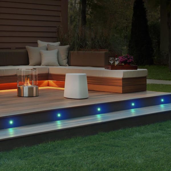 Multi-Color RGB Mini Recessed LED Puck Light - Indoor/Outdoor