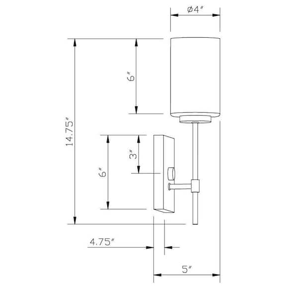 Faye 1-Light Soft Gold Wall Sconce Vanity Light with Satin Opal Glass