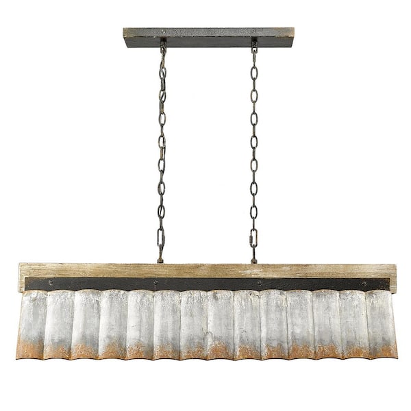 Waylon 5-Light Antique Black Iron Linear Pendant