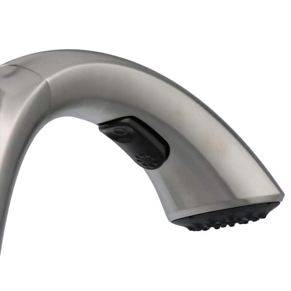 Mistos Single-Handle Pull-Out Sprayer Kitchen Faucet In Stainless Steel