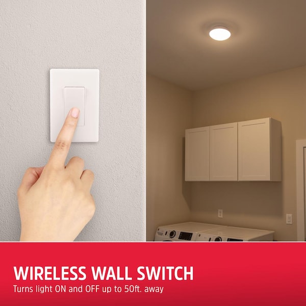 Battery Operated LED Ceiling Night Light Fixture with Remote