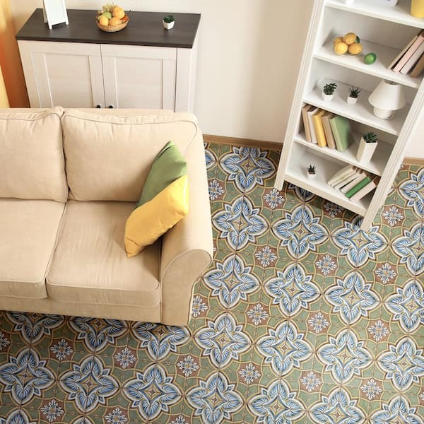 Harmonia Grove Green 13 in. x 13 in. Ceramic Floor and Wall Tile (12.0 sq. ft./Case)