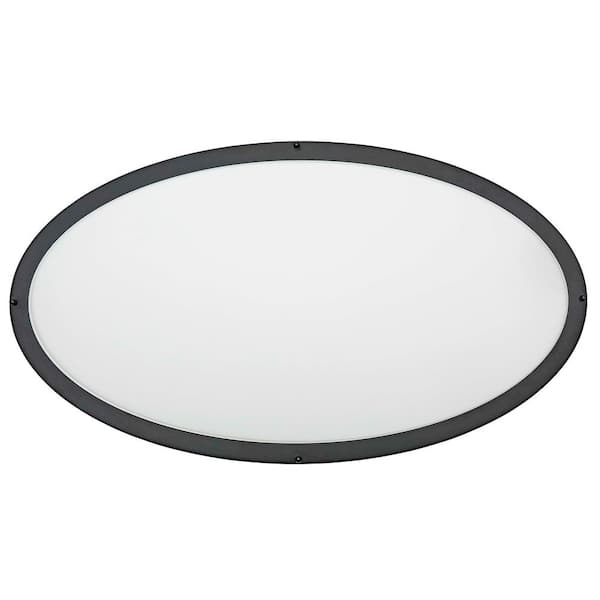Owens 32.25 in. x 18 in. Integrated LED Flush Mount Ceiling Light in Matte Black