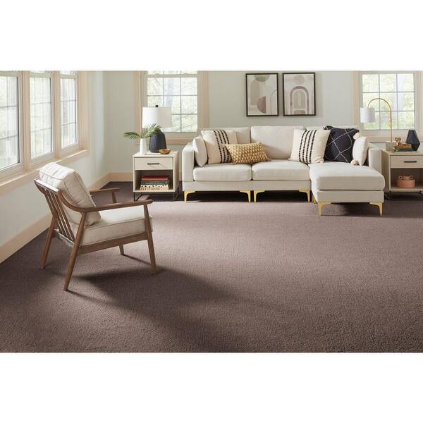Cleoford Cocoa Gray 47 oz. Triexta Texture Installed Carpet