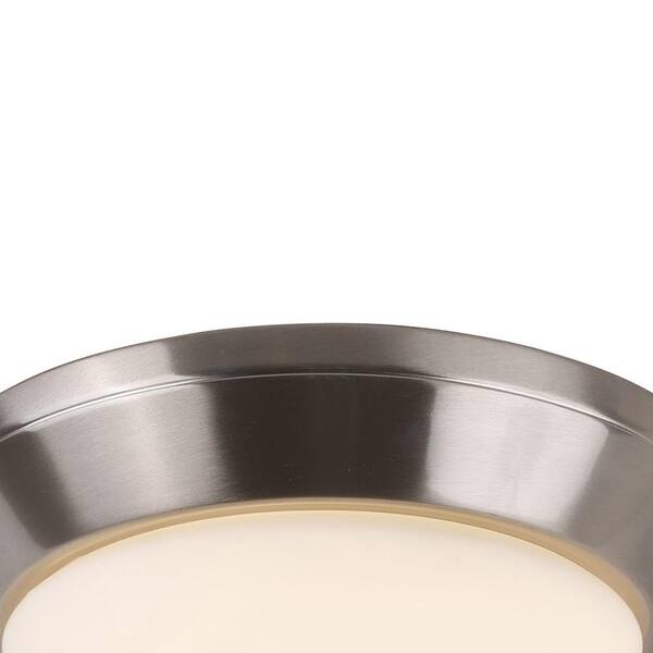 16 in. 1-Light Brushed Nickel LED Flush Mount