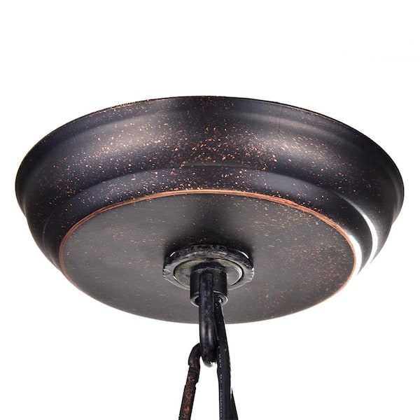 Clarus 5-Light Antique Copper 4-Tier Glam Chandelier with Clear Glass Hanging Crystals