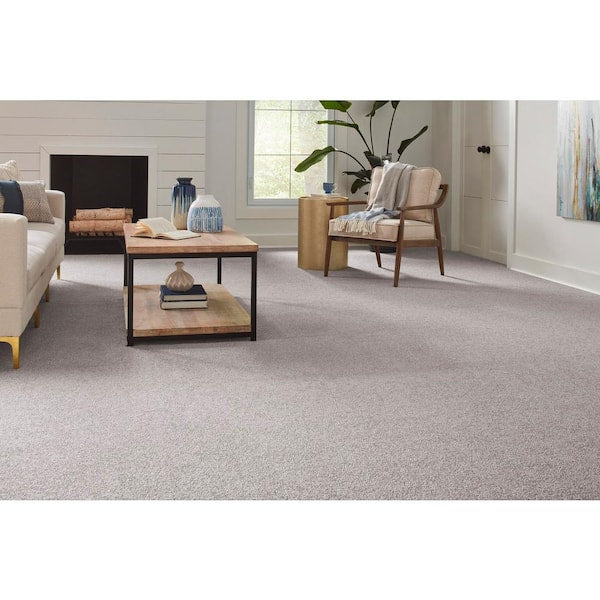 Still in Love II Couple Grey 54 oz. Blend Texture Installed Carpet