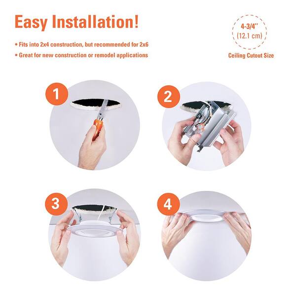 6 in. RL Night Light, 1000-Lumens, Selectable CCT, D2W DM