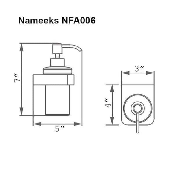 General Hotel Wall Mounted Soap Dispenser in Chrome Finish