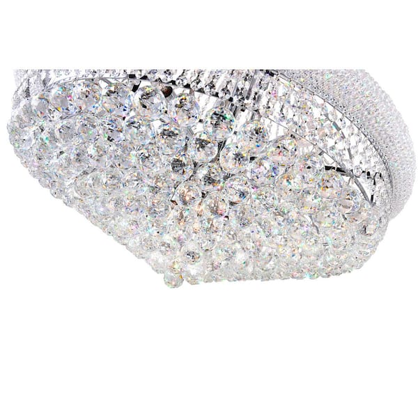 Empire 19 Light Down Chandelier With Chrome Finish