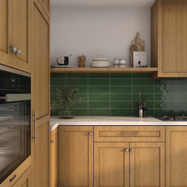 LuxeCraft Cyclade 4-1/4 in. x 12-7/8 in. Glazed Ceramic Undulated Wall Tile (10.64 sq. ft./Case)