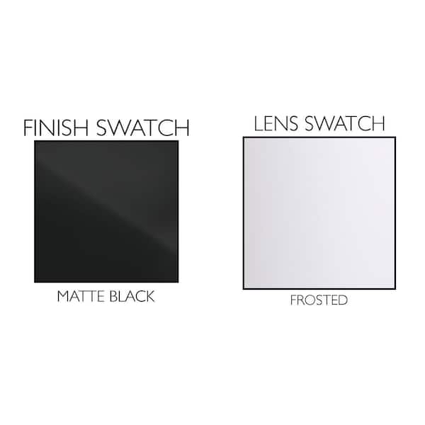 Ripon 14.8 in. W Matte Black Integrated LED Dimmable Flush Mount Ceiling Light