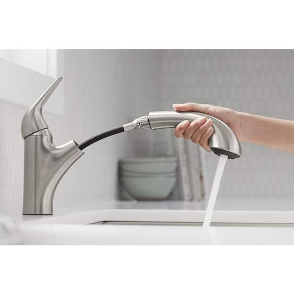 Jolt Single Handle Standard Kitchen Faucet in Vibrant Stainless