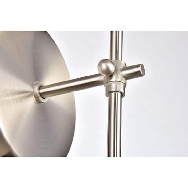 Timeless Home Mercy 5.5 in. W x 15 in. H 1-Light Burnished Nickel Wall Sconce