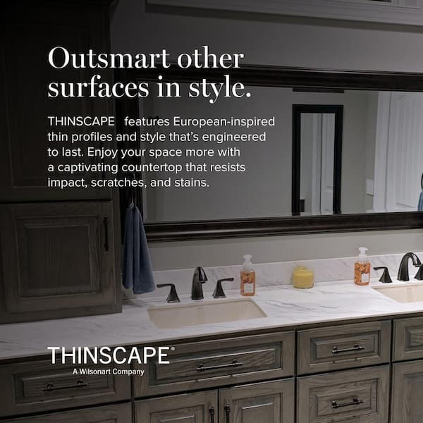 6 ft. L x 25 in. D Engineered Composite Countertop in Volakas Marble with Satin Finish