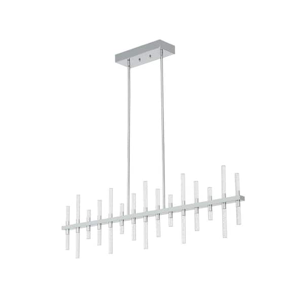 30-Watt Integrated LED Chrome Island Pendant