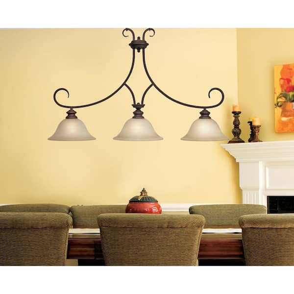 Lancaster Collection 3-Light Bronze Island Pendant