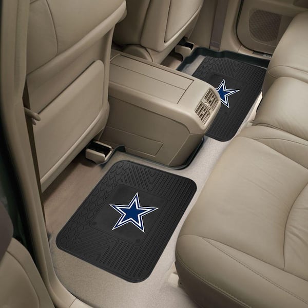 NFL Dallas Cowboys Black Heavy Duty 2-Piece 14 in. x 17 in. Vinyl Utility Mat
