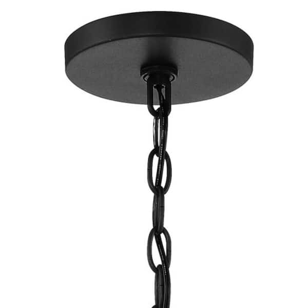 Parsons Studio 3-Light Sand Black Candle Style Chandelier with Clear and Etched White Glass Shades