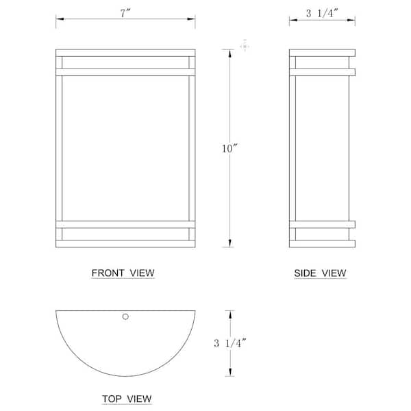 1-Light Oil-Rubbed Bronze Dimmable 15-Watt LED Wall Light with Acrylic Shade