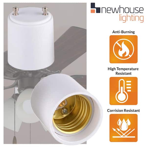 GU24 to Medium Base (GU24 to E26) Light Bulb Adapter