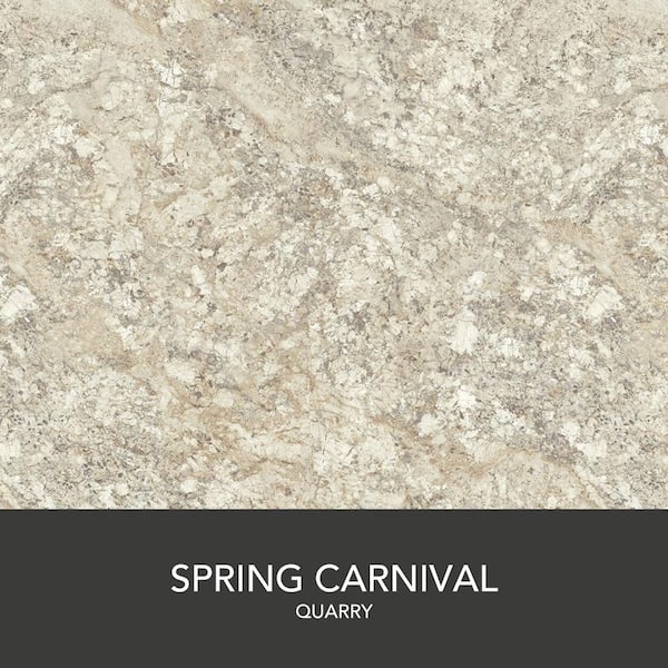 Wilsonart 8 ft. Left Miter Laminate Countertop Kit Included in Spring Carnival Granite with Full Wrap Ogee Edge
