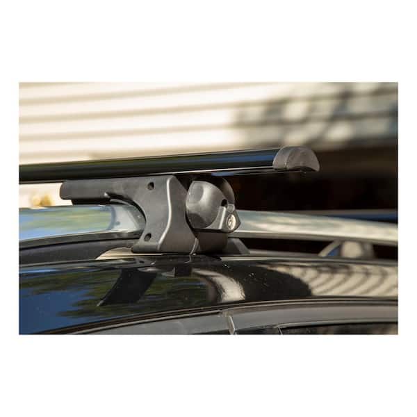 150 lbs. Capacity 53-3/8 in. Black Aluminum Universal Roof Rack Cross Bars (2-Pack)