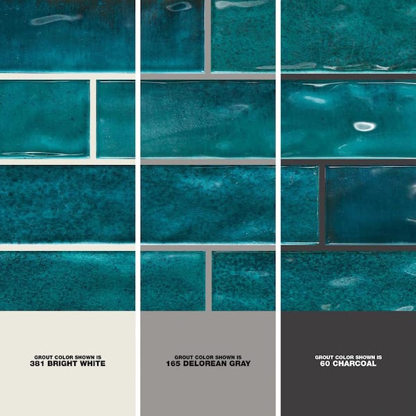 LuxeCraft Arteko Deep Teal 3 in. x 12 in. Glazed Wall Ceramic Tile (12 sq. ft./case)