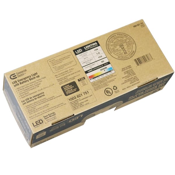 Oval 11-Watt Equivalent Integrated LED White Emergency Light with Ni-Cad 3.6-Volt Battery