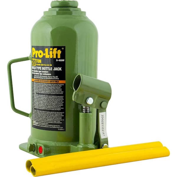 20-Ton Capacity Hydraulic Welded Bottle Jack with Side Pump