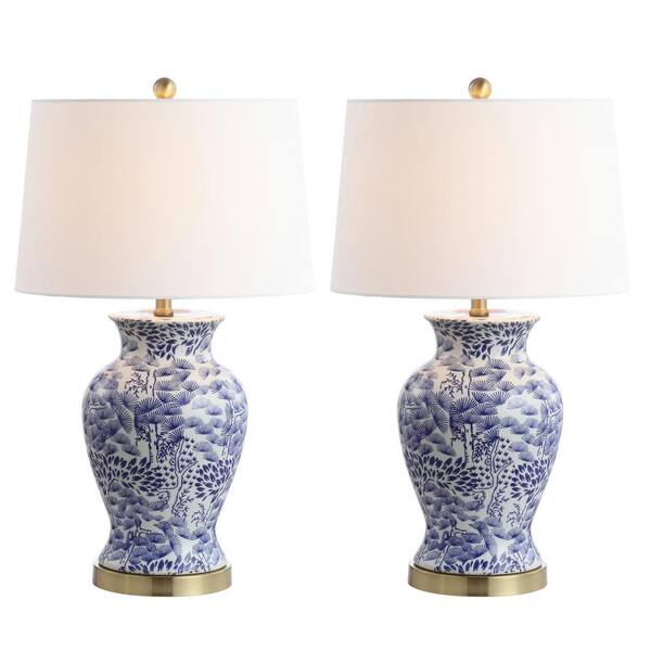 Alona 27.5 in. Blue/White Table Lamp