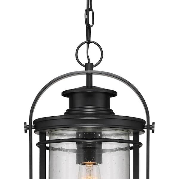 Booker 1-Light Black Outdoor Pendant Light