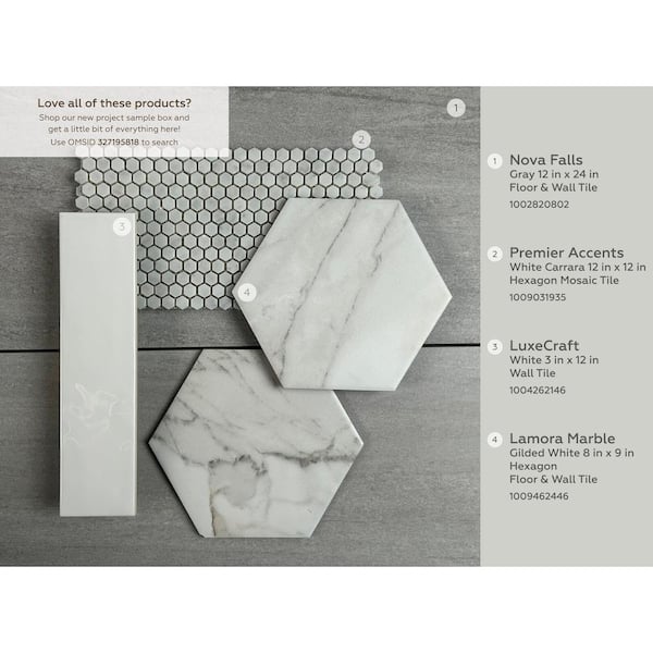 LuxeCraft White 3 in. x 12 in. Glazed Ceramic Subway Wall Tile (12 sq. ft. / case)