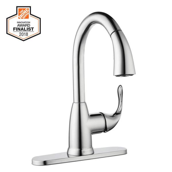 Dylan Single-Handle Pull-Down Sprayer Kitchen Faucet in Polished Chrome