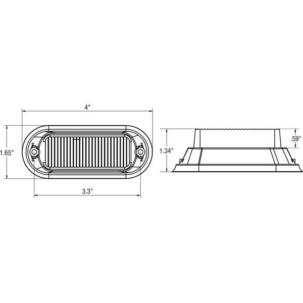 3.875 in. Amber LED Mini Strobe Light