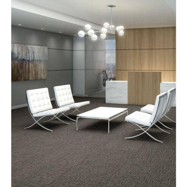 Generous Brown Commercial 24 in. x 24 Glue-Down Carpet Tile (20 Tiles/Case) 80 sq. ft.