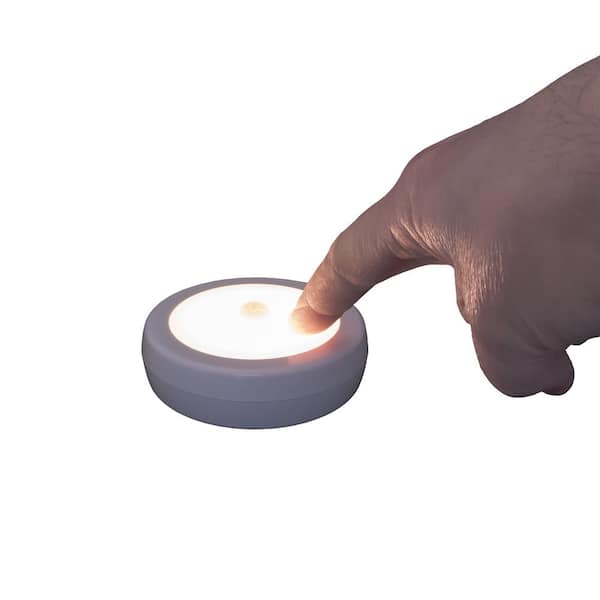 Motion Activated Adjustable LED White Puck Light (3-Pack)