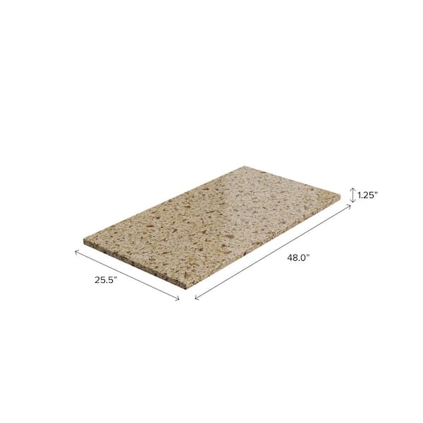 4 ft. Solid Surface Countertop in Gold Sand Granite