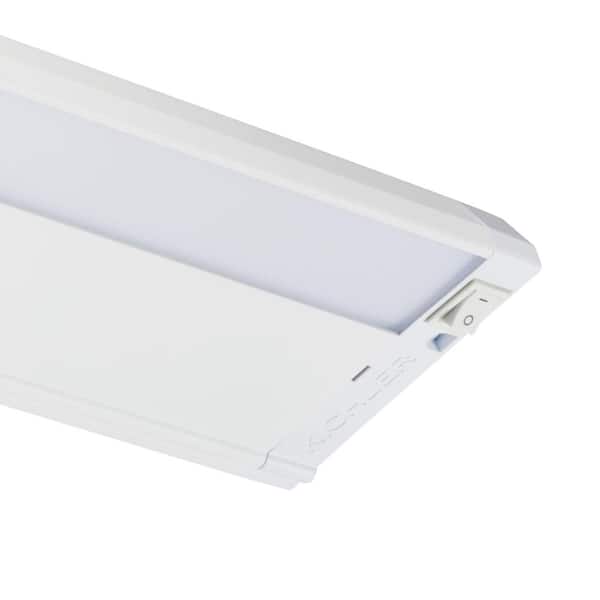 4U Series 12 in. 2700K LED Textured White Under Cabinet Light with Frosted Diffuser