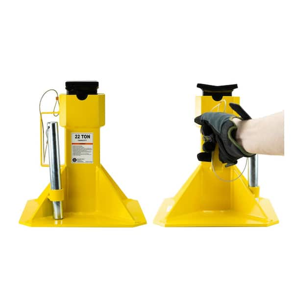 22 Ton Heavy Duty Jack Stands with Locking Support Pin, 1 Pair