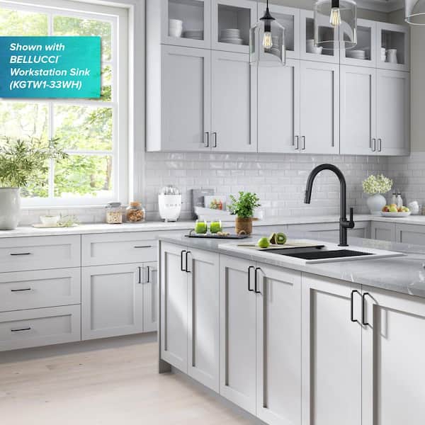 Oletto Single-Handle Pull-Down Sprayer Kitchen Faucet in Matte Black